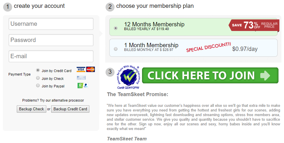 TeamSkeet Membership Price
